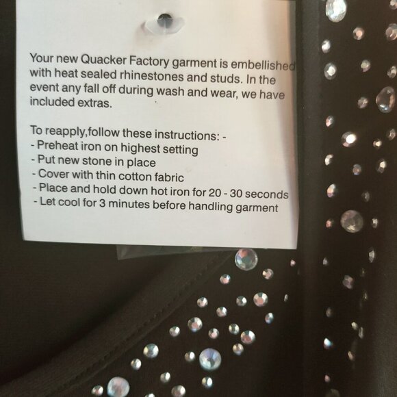 Dressy Jersey Cardigan with rhinestone embellished  v-neck tank. SZ 1X - Picture 7 of 8